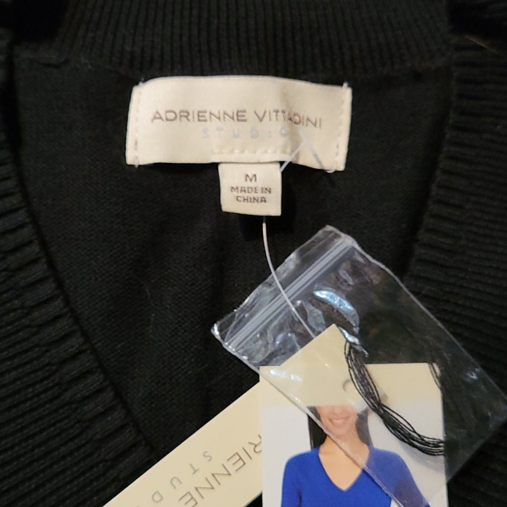 Nwt Adrienne Vittadini V neck sweater free dress - Picture 9 of 13